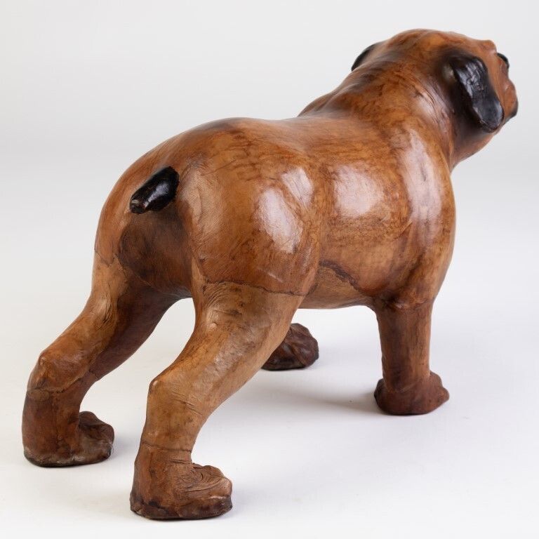 Liberty & Co Early 20th Century Country House Leather Dog Footstool photo Furniture