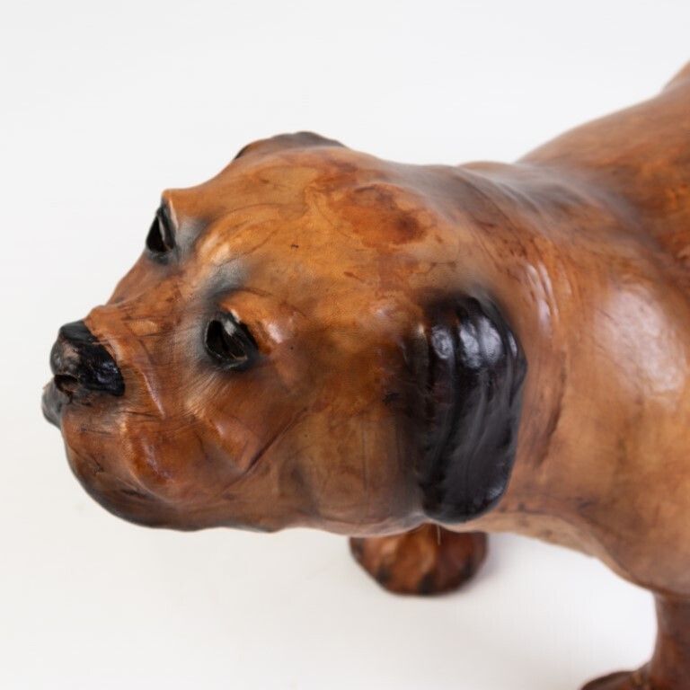 photo buy Liberty & Co Early 20th Century Country House Leather Dog Footstool