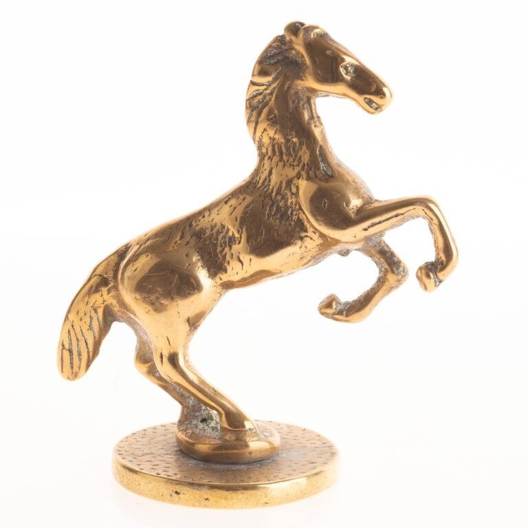Antique Rearing Horse Brass Paperweight Sculpture photo furniture