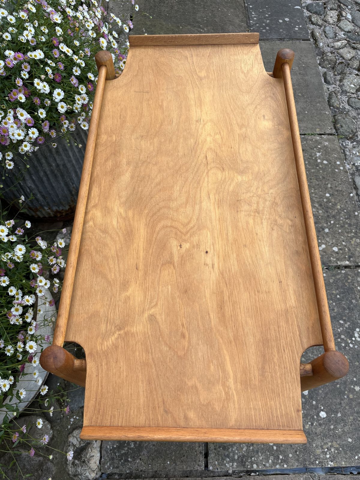 Mid Century Wooden Bar Trolley Cart photo Furniture