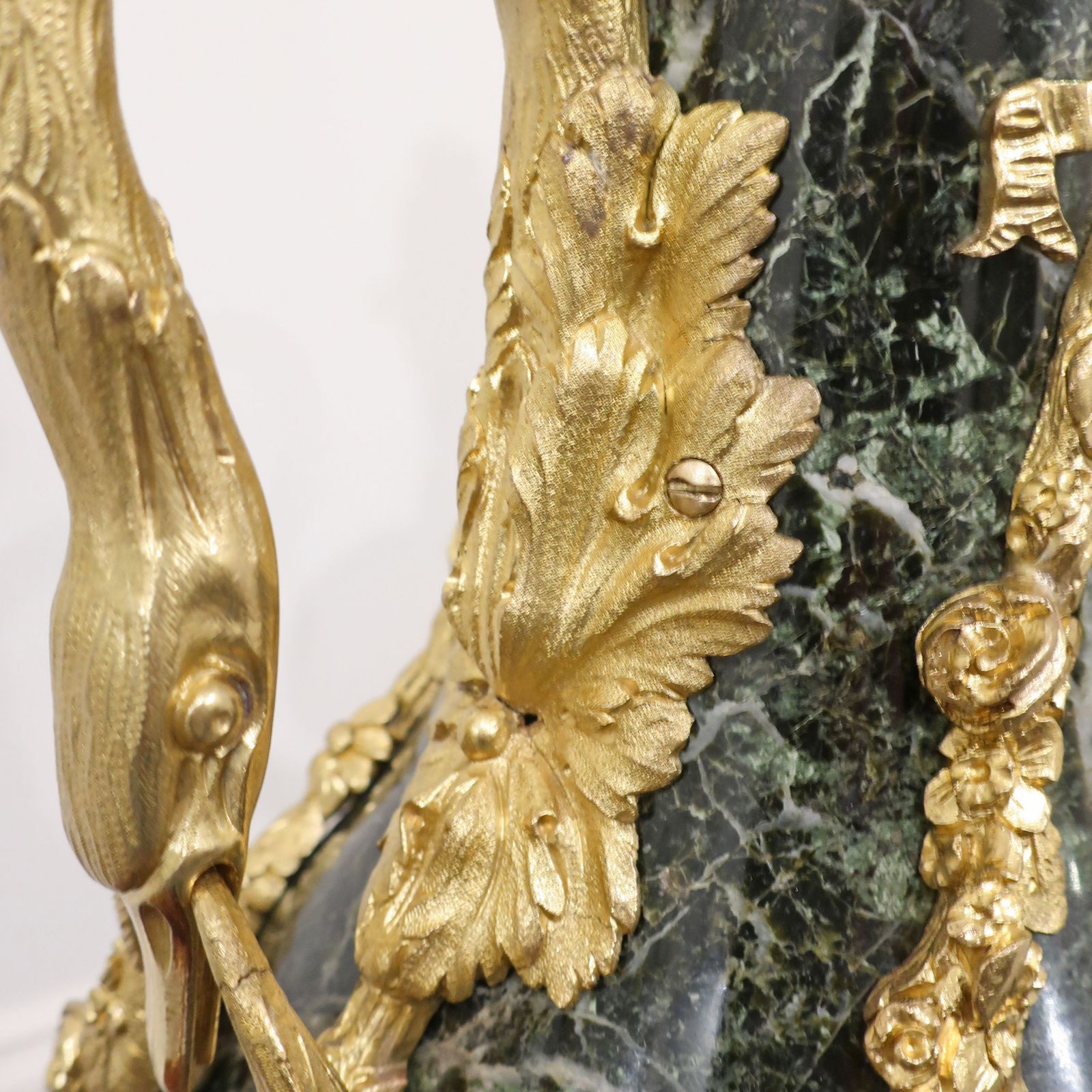 Pair Of French Louis XVI Style Marble & Gilt Bronze Table Lamps photo vinterior
