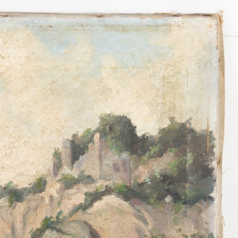 Belgian Signed Ardenne Landscape Oil Painting On Canvas photo Art