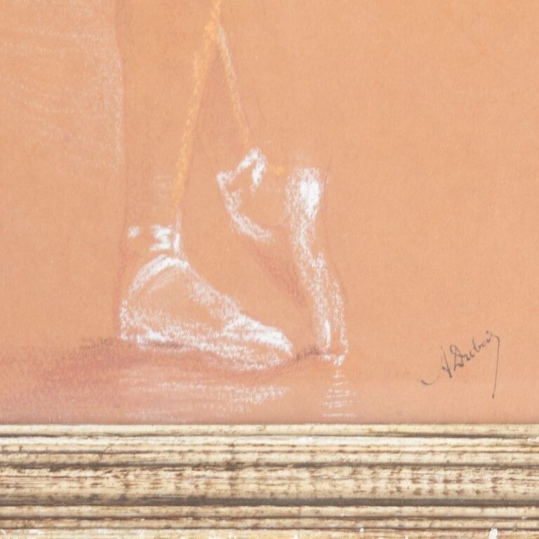 Pastel Drawing Of A Ballerina Signed A. Dubois photo Art