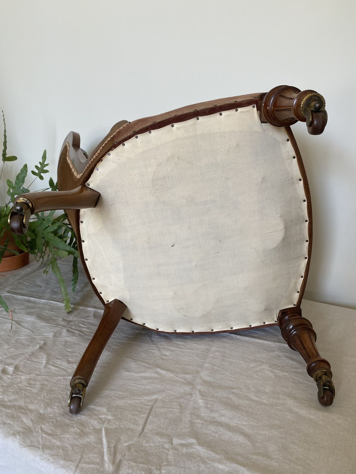 250.0 Stunning Victorian Beadwork Needlepoint Tapestry Nursing Chair 19th C photo