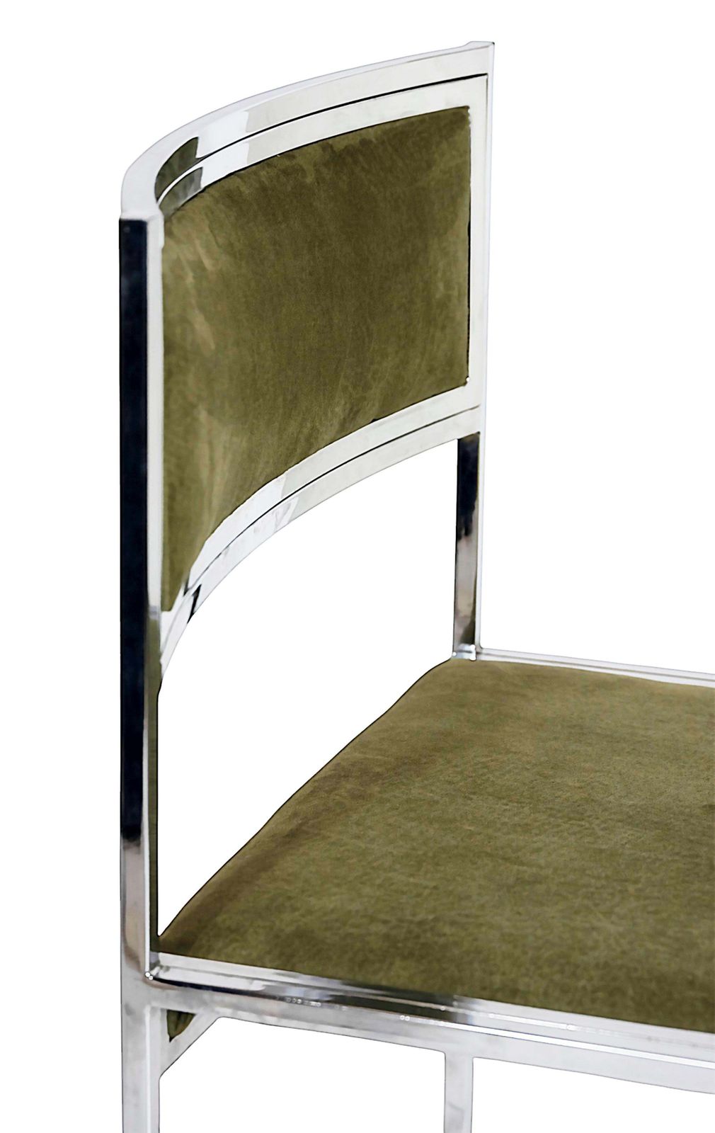 photo for sale Set Of 4 Pcs. Mid Century Italian Chrome Chairs By Willy Rizzo