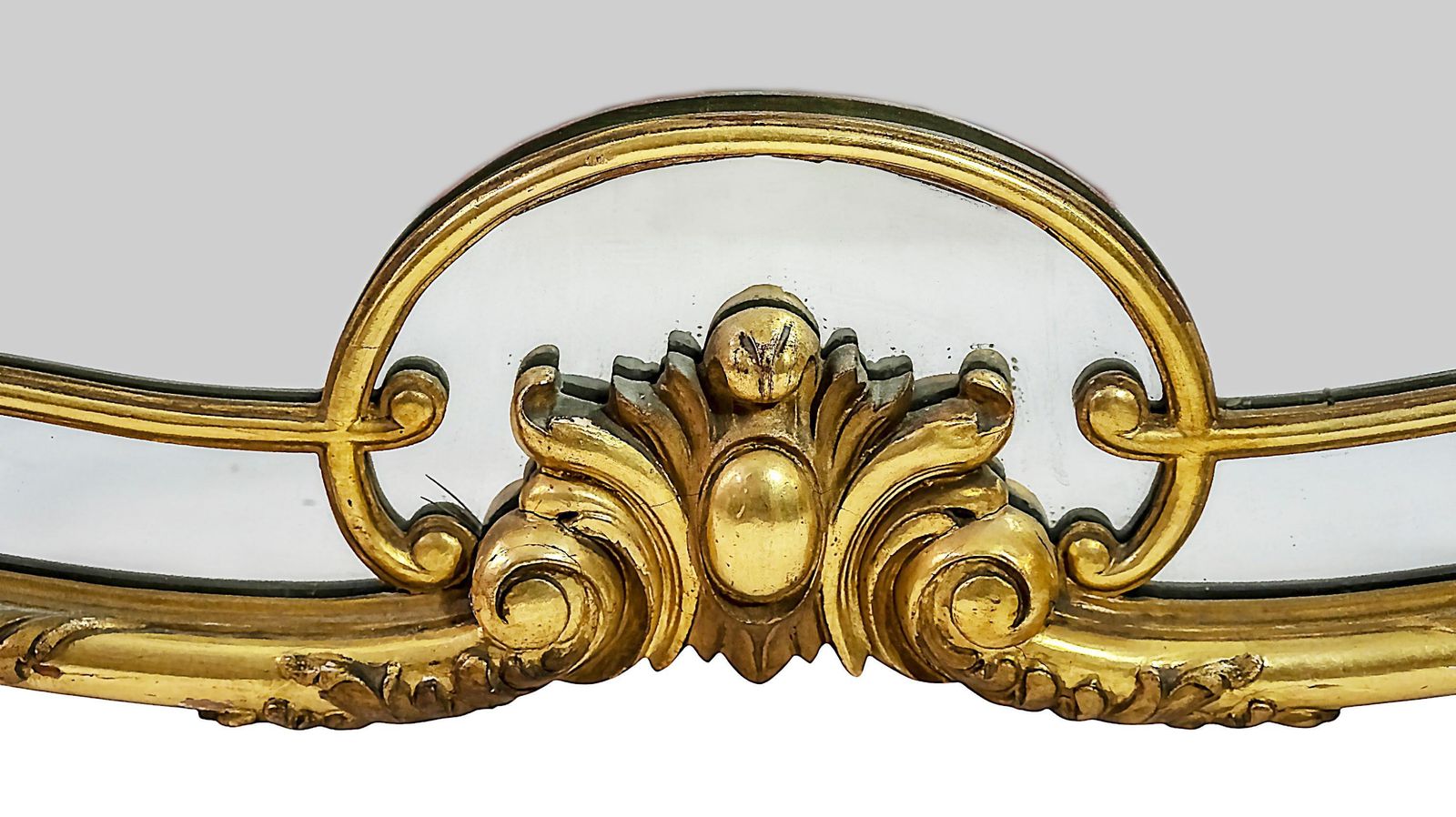 Large Antique Spanish Hand Carved Gilt Wood Wall Mirror photo Home Decor