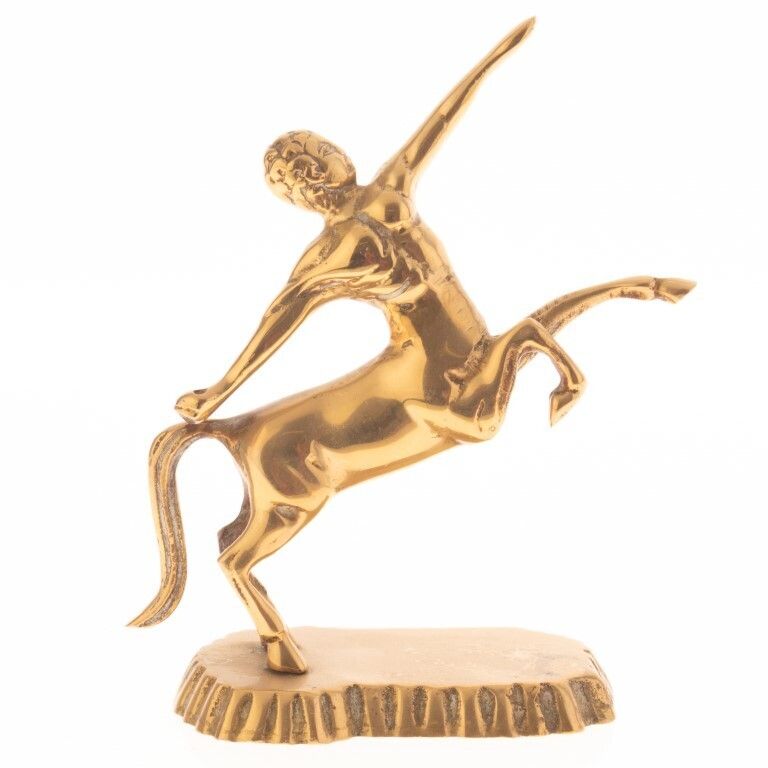 Antique Brass Centaur Sculpture Paperweight