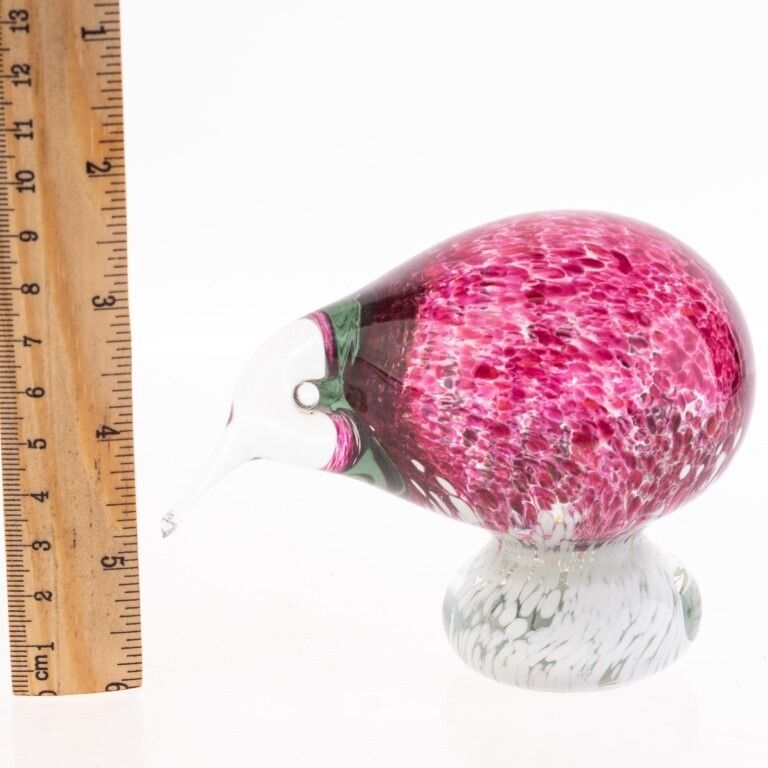 Wedgwood Speckled Pink Glass Paperweight photo for sale