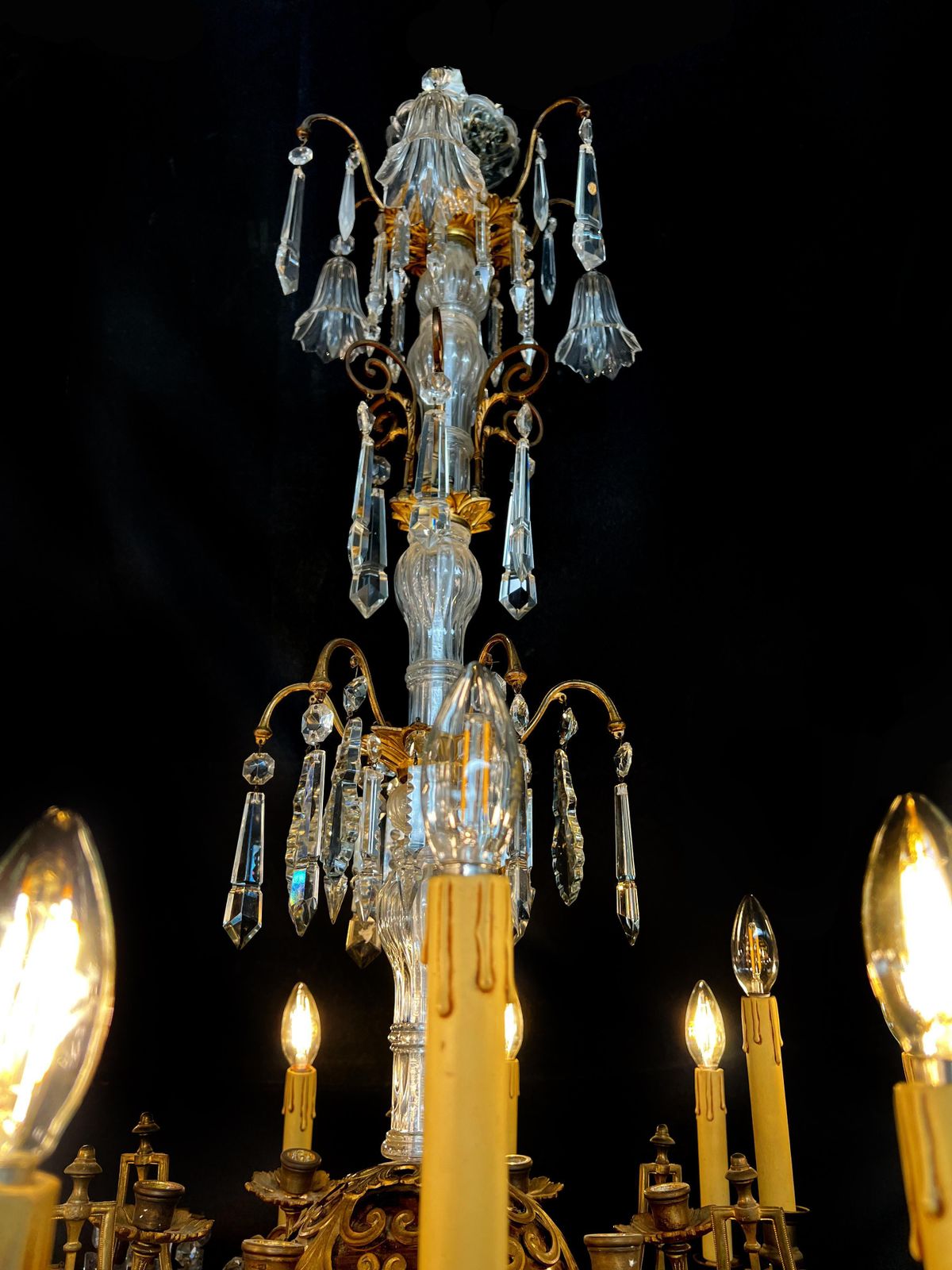Majestic Bohemian Chandelier. Wien 1930s photo Lighting