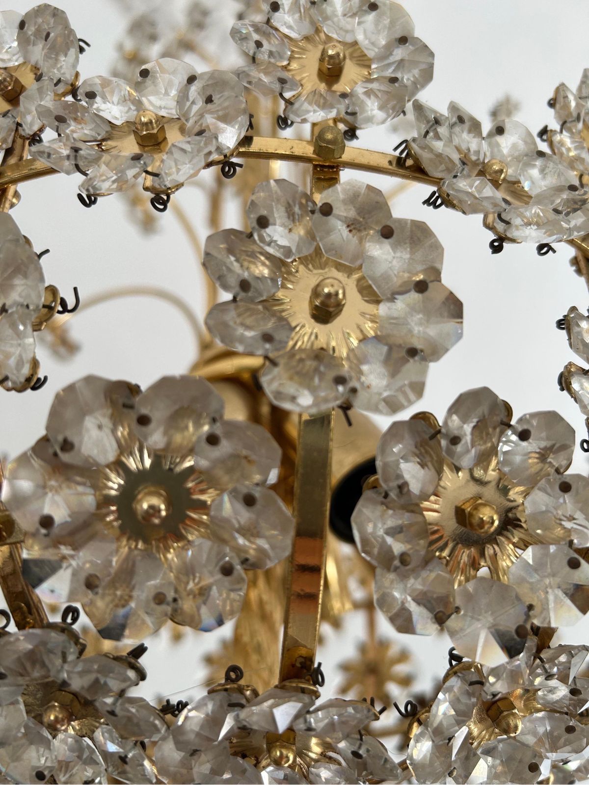 Sparkling Floreal Murano Chandelier, 1980's photo buy