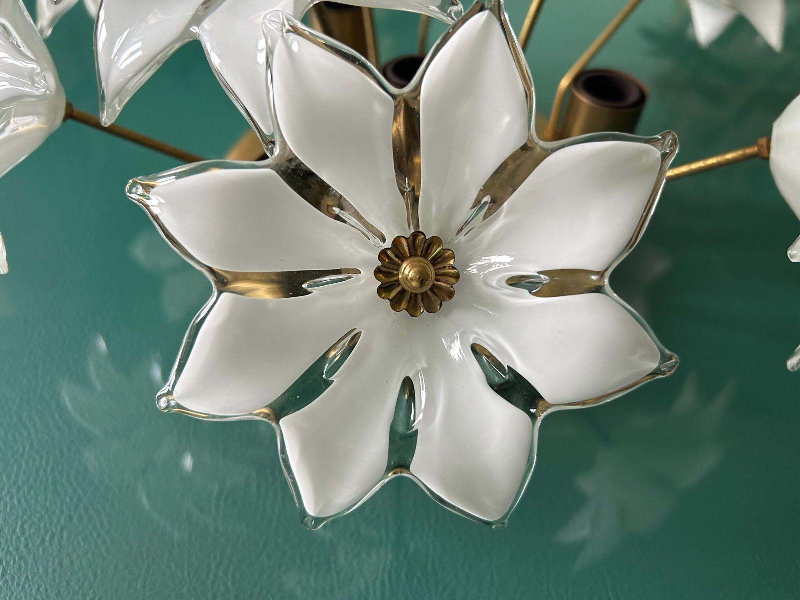 Loves Me Loves Me Not, Lovely And Romantic Murano Ceiling Light, 1970's photo Lighting