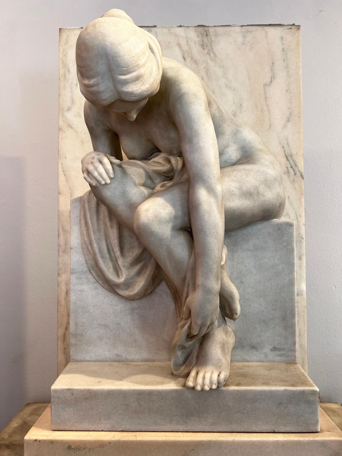 photo buy Monumental Marble Fountain With Sculpture Of Woman. Paris/Budapest, 1920