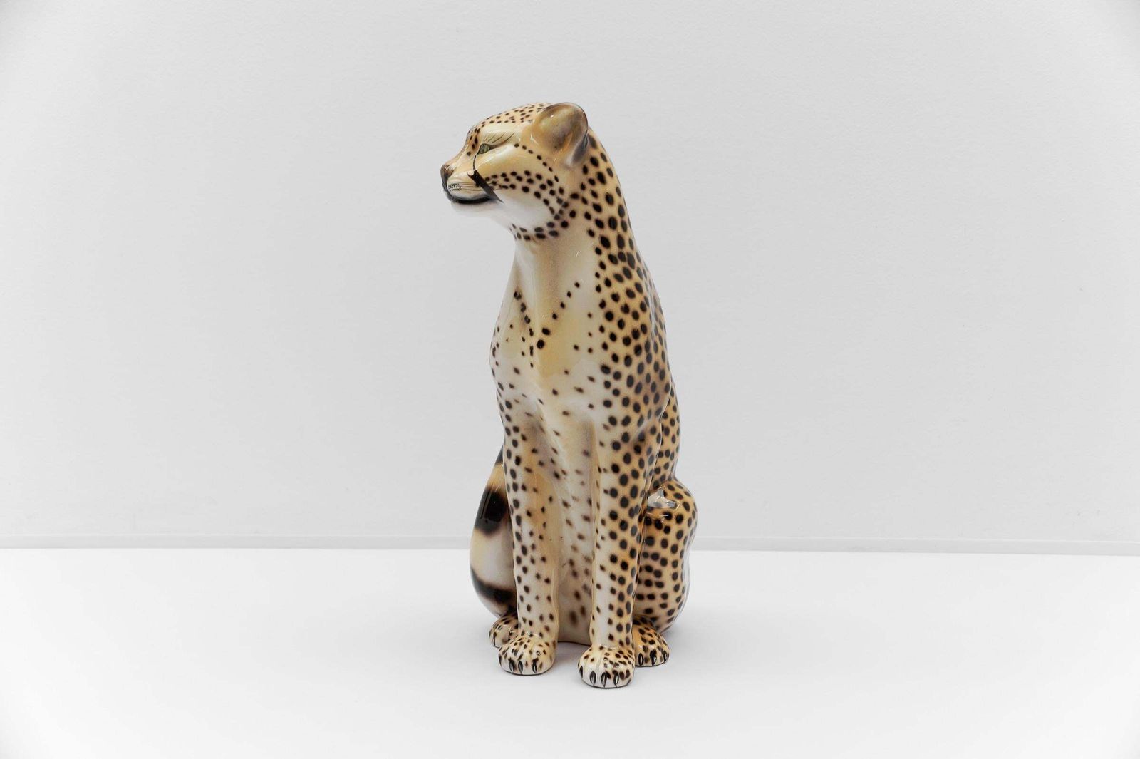 Realistic Ceramic Cheetah By Favaro Cecchetto, 1960s Italy photo 1544.0