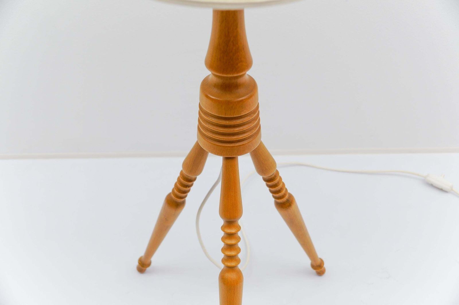 Lovely Mid Century Modern Floor Lamp In Wood, 1960s, France photo buy