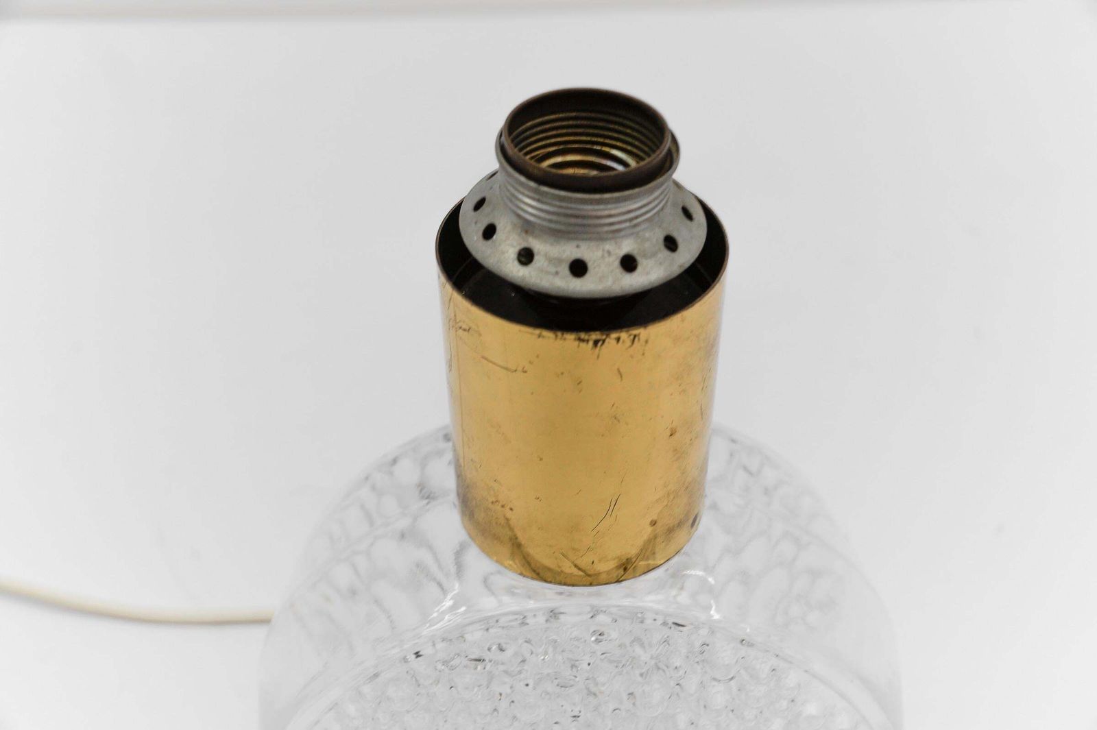 Bubble Glass Table Lamp By Helena Tynell For Limburg, Germany, 1970s photo vintage