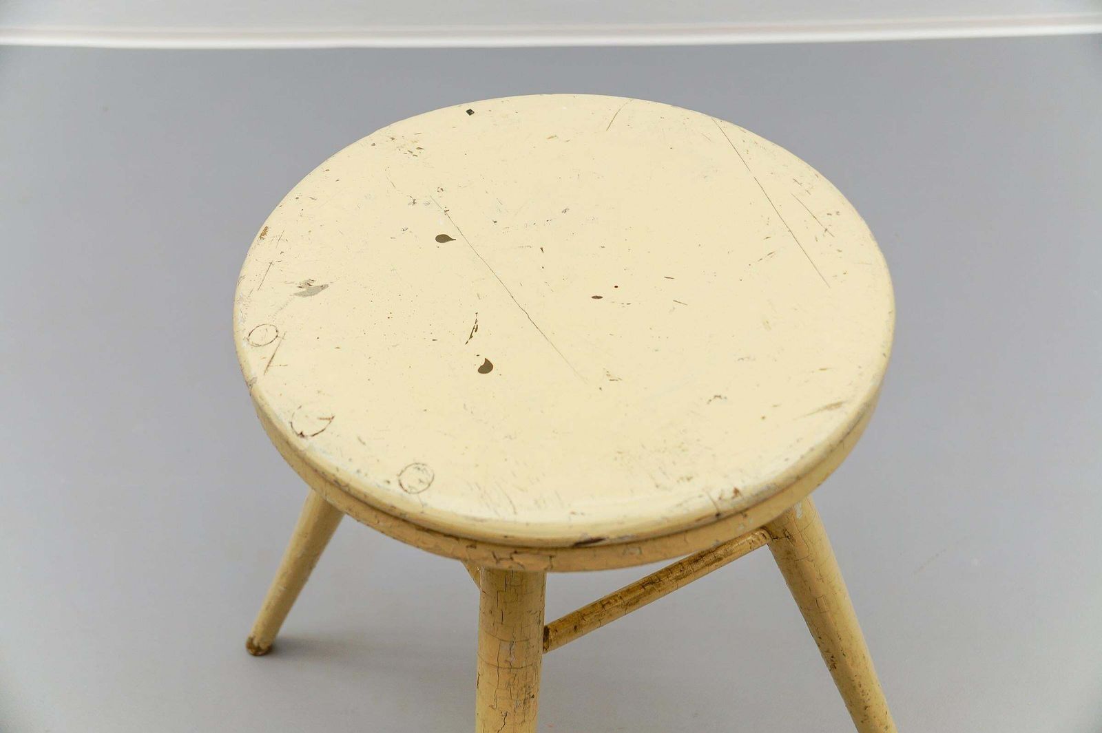 photo furniture Lovely French Art Deco Wooden Working Stool, 1940s
