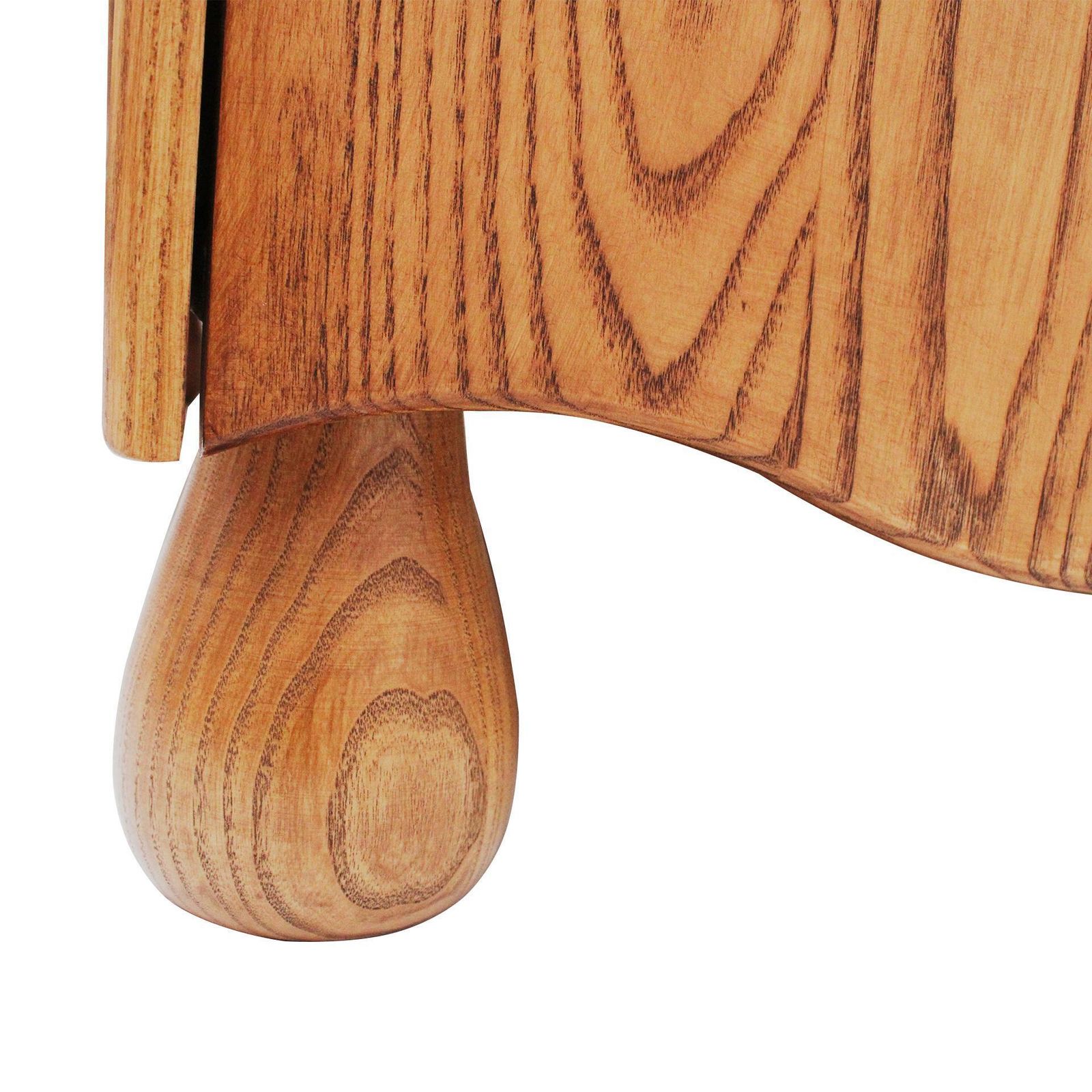 photo furniture Pair Of Oak Wood Sideboards With Travertine Top. Italian Contemporary Design