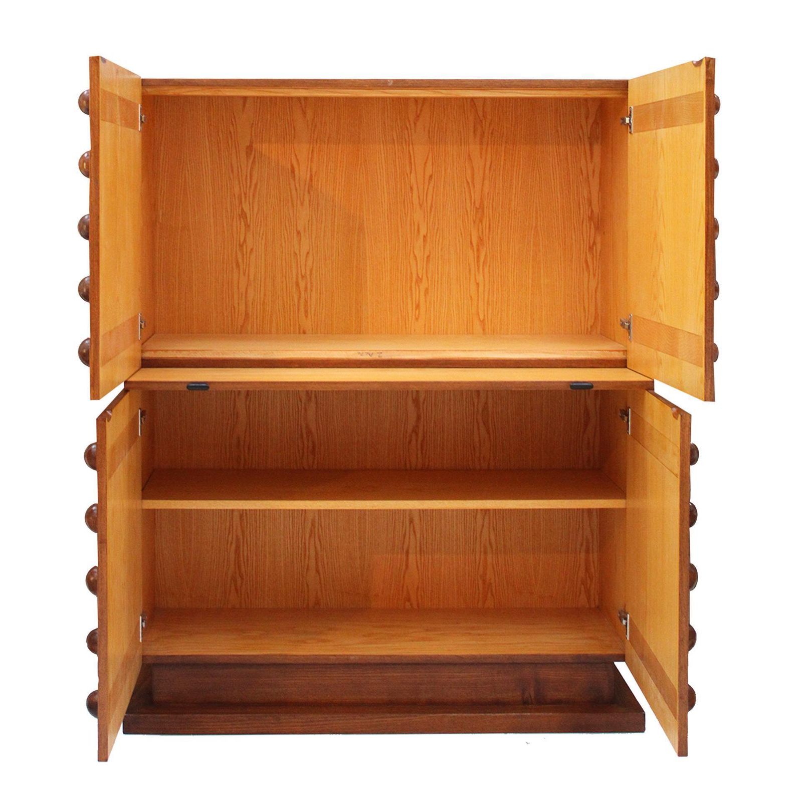 Brutalist Style Italian Dry Bar Made Of Oak Wood, Drinks Cabinet photo vintage