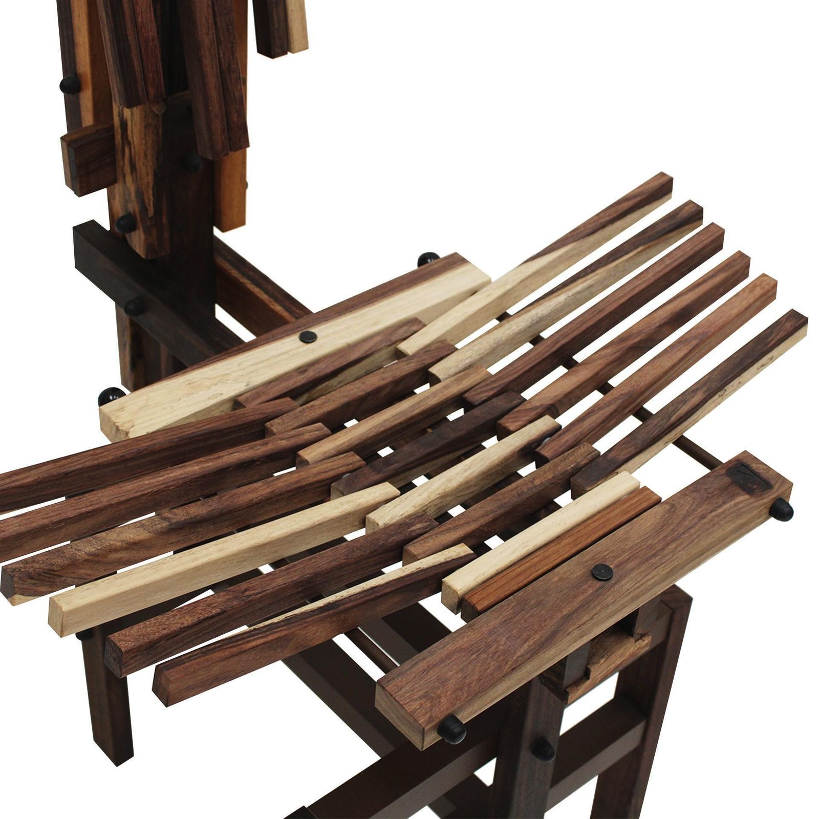 Furniture Italian Sculptural Wooden Chairs Sono By Anacleto Spazzapan, 1980s, Set Of Two photo