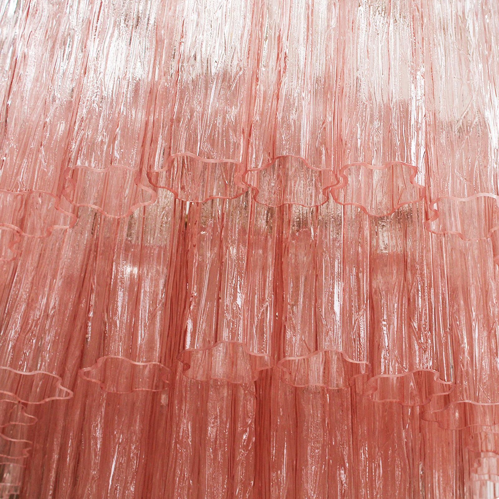 Cascada Suspension Lamp Handcrafted Pink Murano Glass And Brass, Italy photo buy