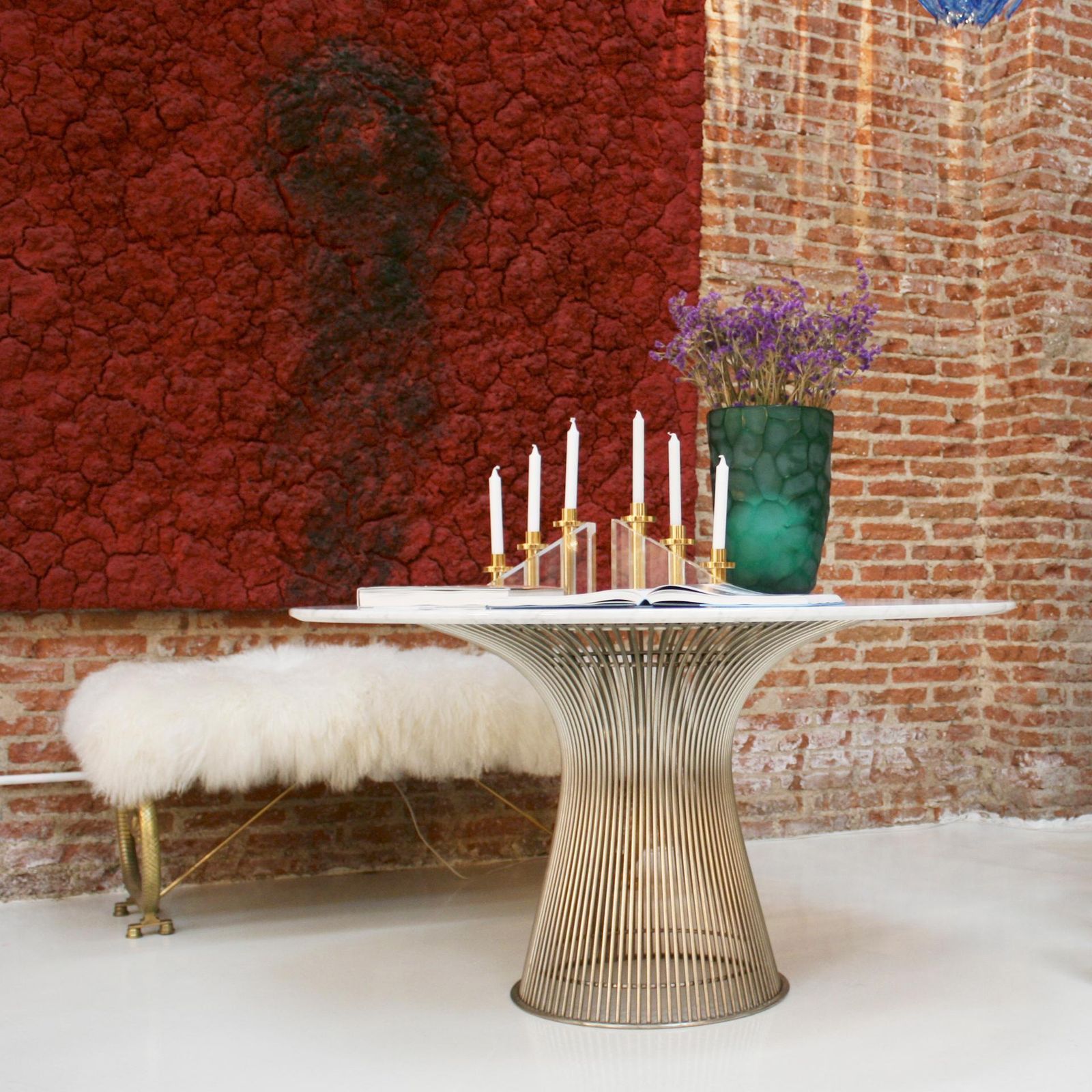 Warren Platner Edited By Knoll Carrara Marble Steel Table, USA, 1970s photo Furniture