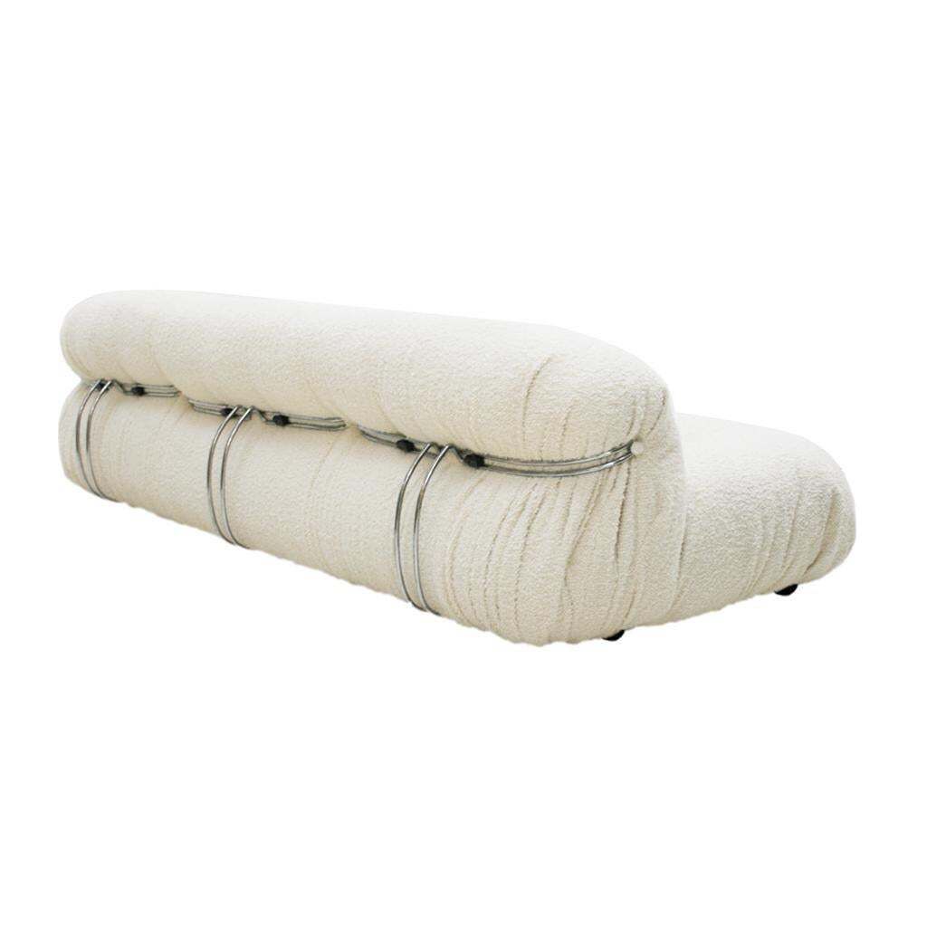 Midcentury White Wool Soriana Sofa And 2 Armchairs By Tobia Scarpa For Cassina photo Furniture