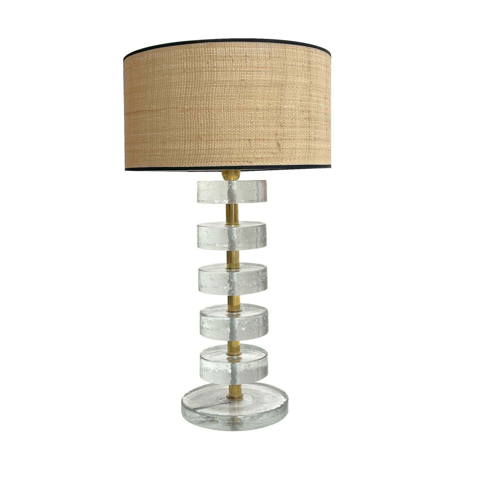 Mid Century Modern Style Pair Of Murano Glass Italian Table Lamps photo vinterior