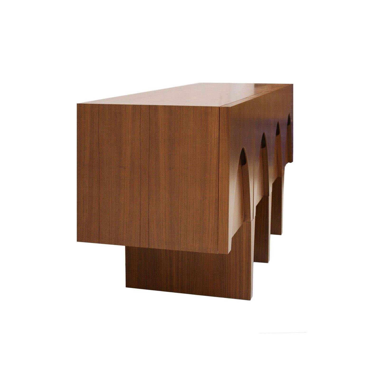 Contemporary Modern Teak And Lemongrass Wood Italian Sideboard photo for sale