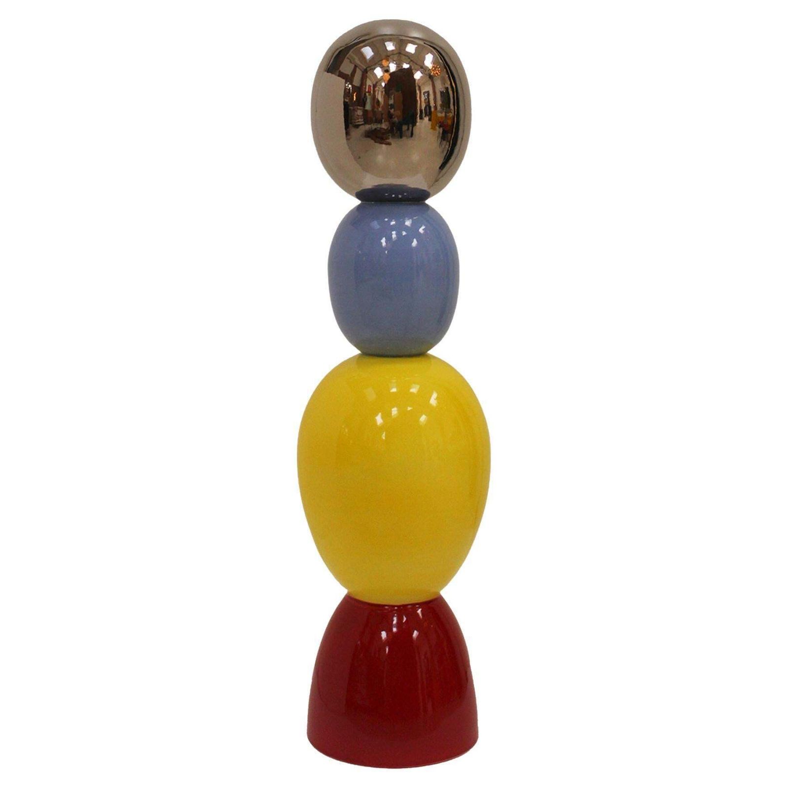 Blue Red Silver Yellow Totem Designed By Alessandro Mendini. Italy