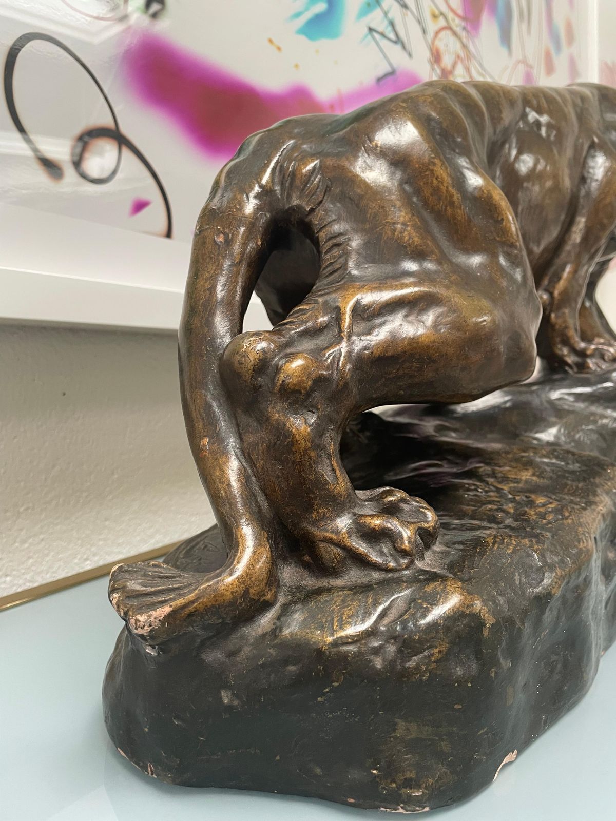 photo for sale Sculpture Panthère Rugissant By Thomas Cartier