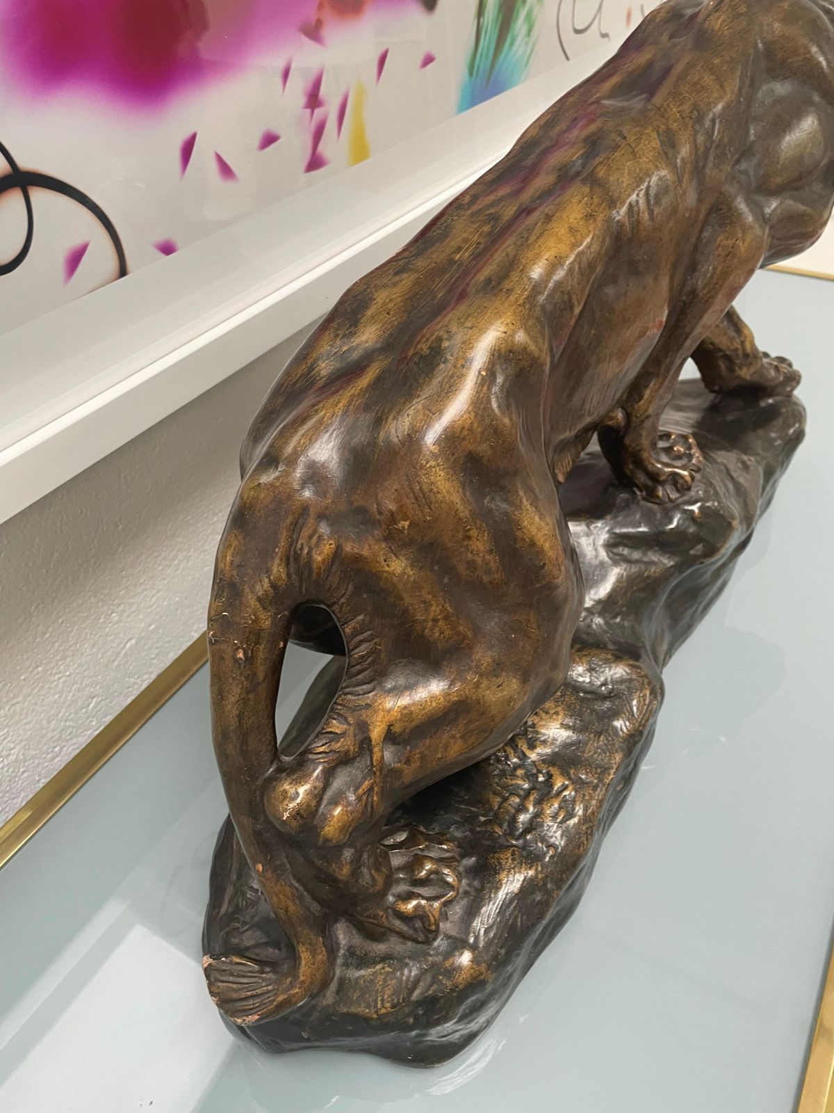 Art Sculpture Panthère Rugissant By Thomas Cartier photo