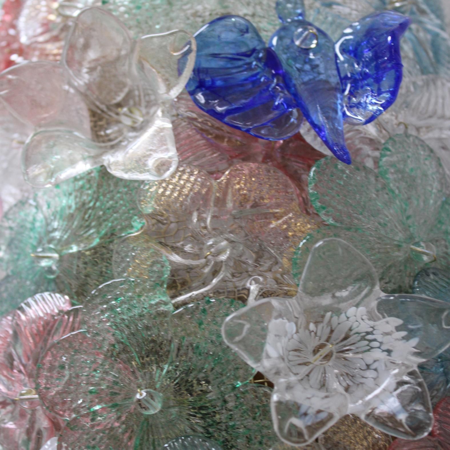 Mid Century Sconces In Green Blue Yellow, Red And White Murano Glass For Seguso photo vinterior