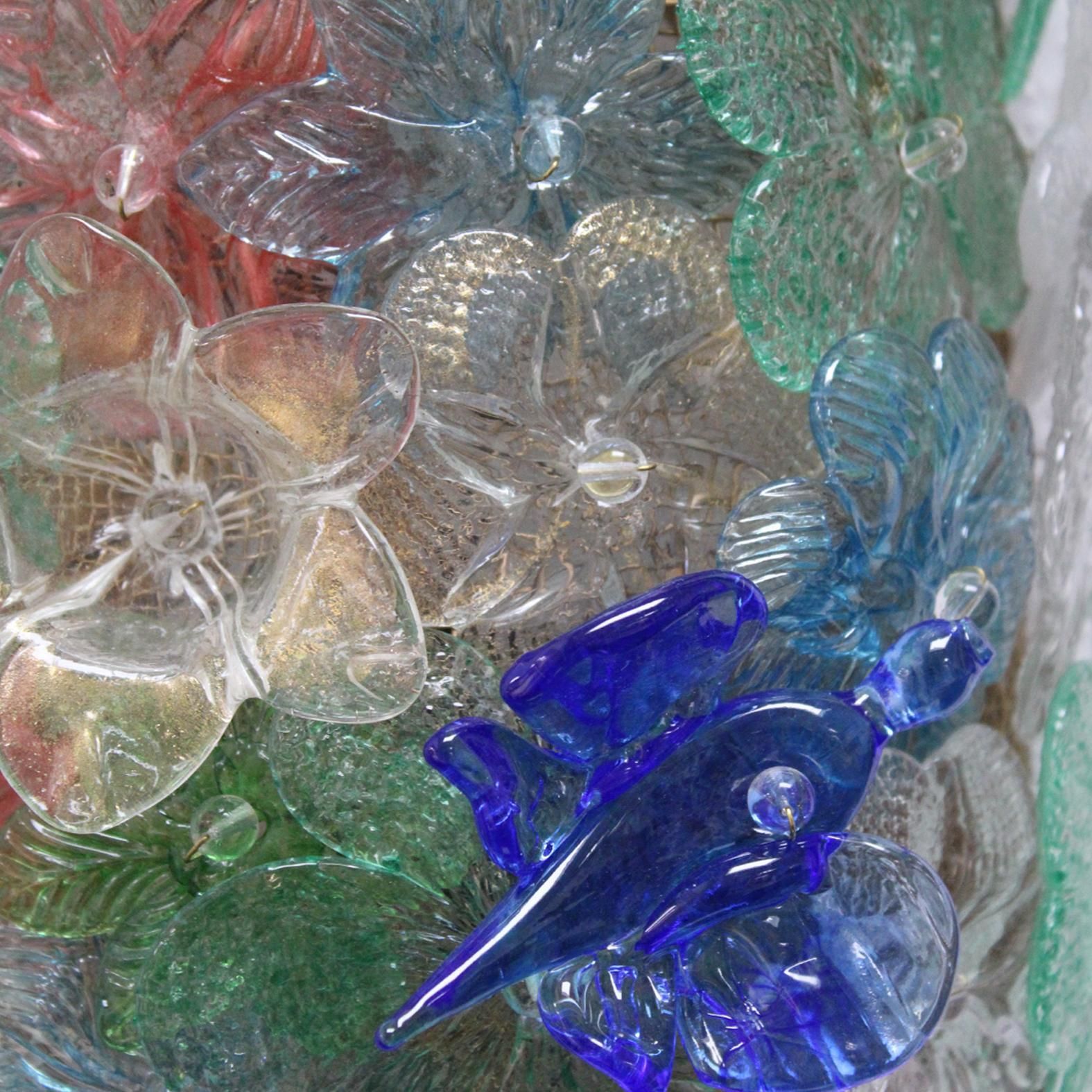 Mid Century Sconces In Green Blue Yellow, Red And White Murano Glass For Seguso photo buy