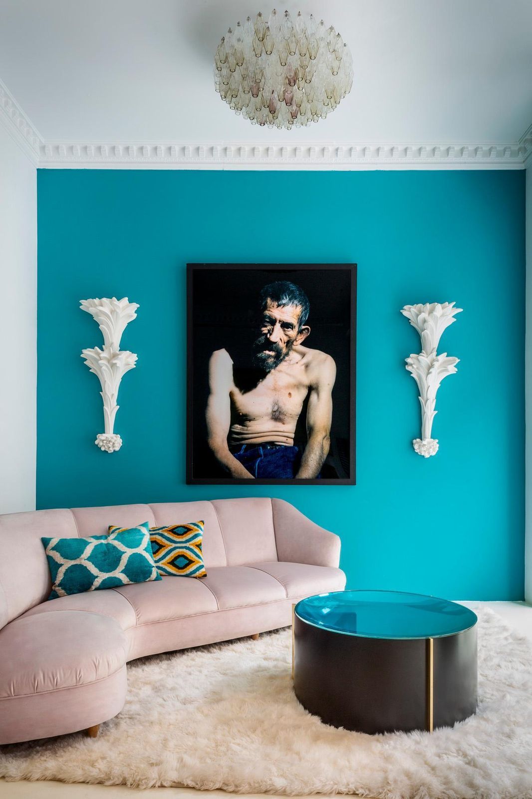 Pair Of White Hand Carved Plaster Sconces In The Style Of Dorothy Draper photo Lighting