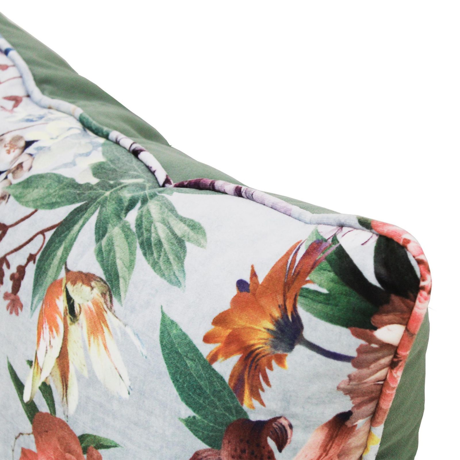 Unique Pair Of Cushions With Floral Cotton Velvet Fabric, Spain photo furniture