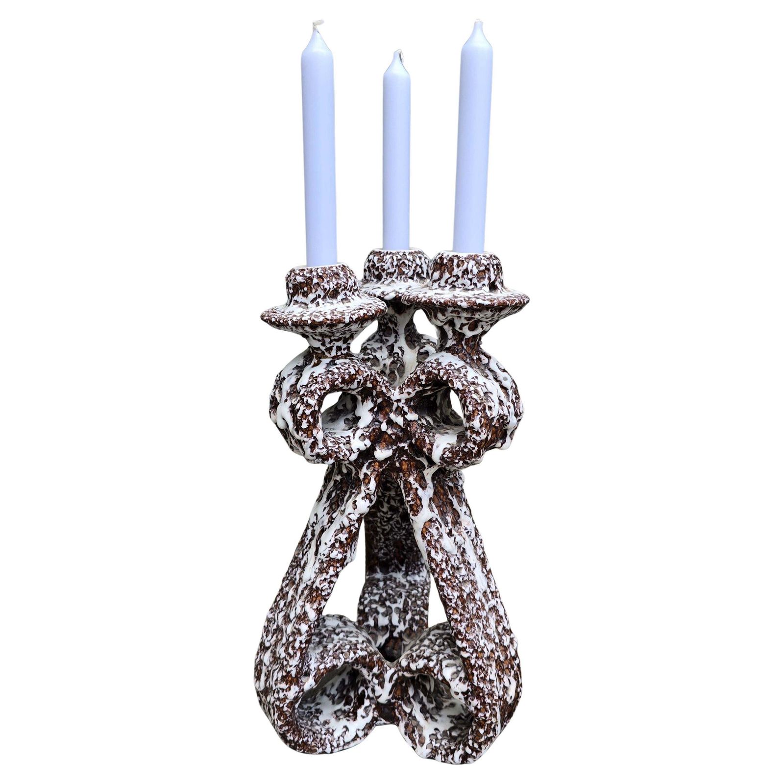Sculptural Ceramic Candlestick By Marius Giuge, Vallauris, France, 1960s photo furniture