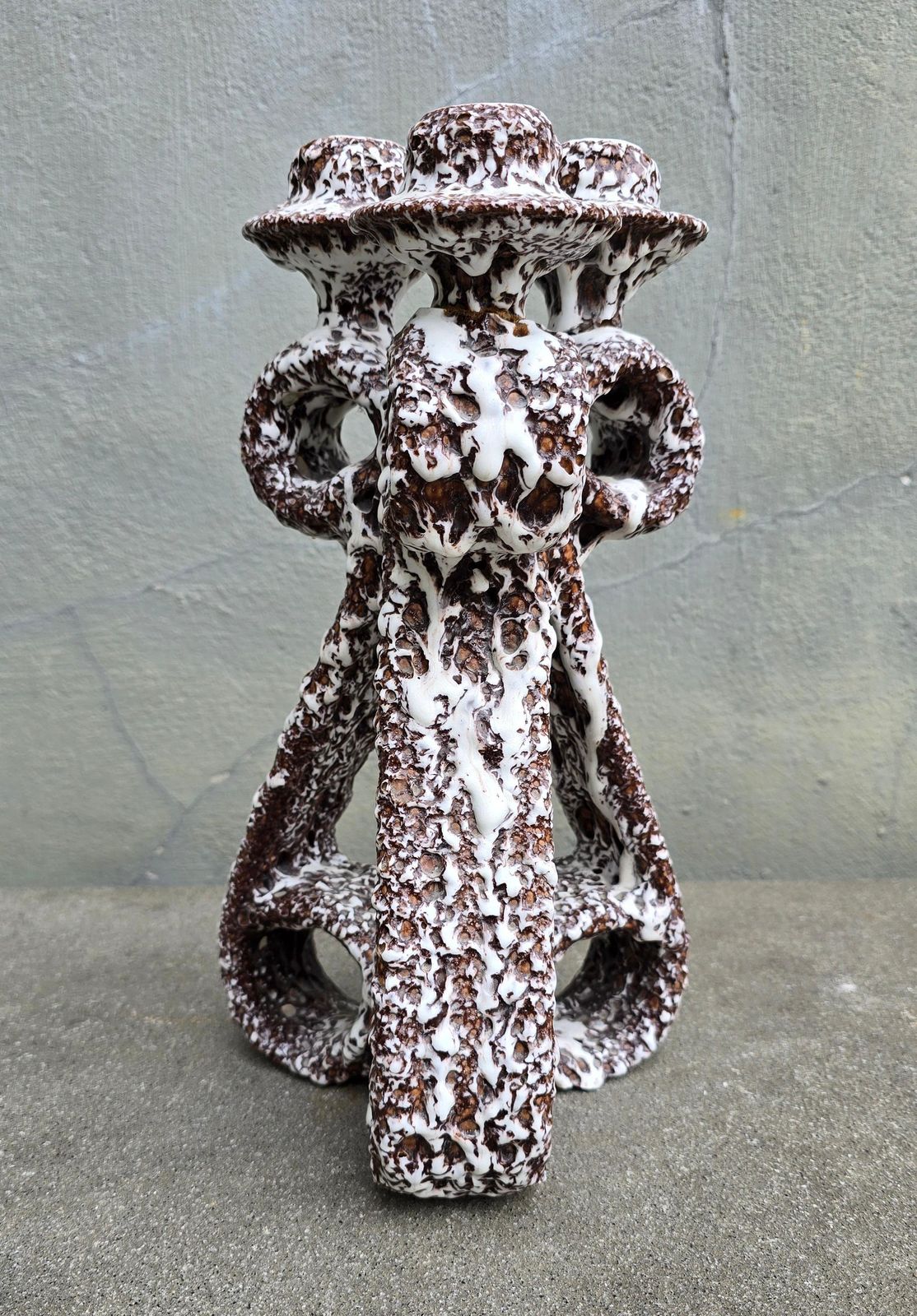Sculptural Ceramic Candlestick By Marius Giuge, Vallauris, France, 1960s photo buy