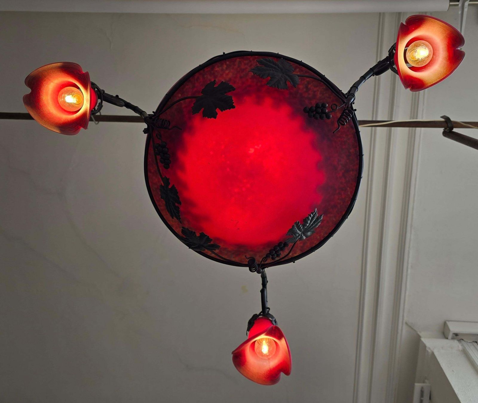 Lighting Art Deco Chandelier In The Style Of Müller Frères photo