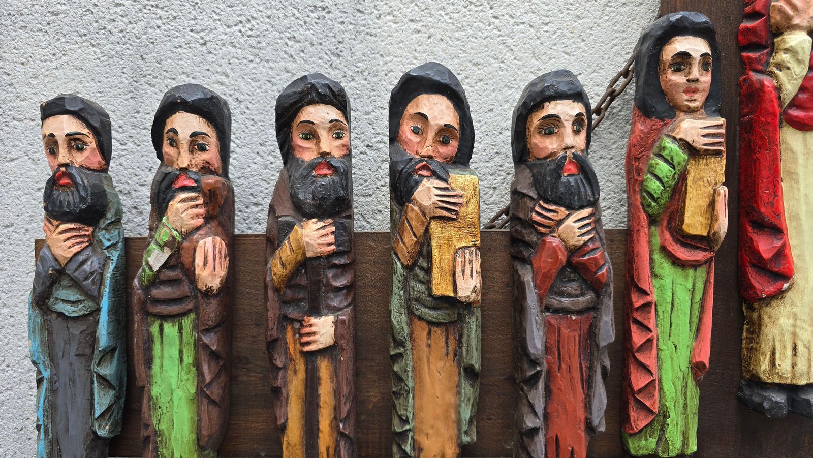 Hand Carved Wooden Relief Last Supper photo Art