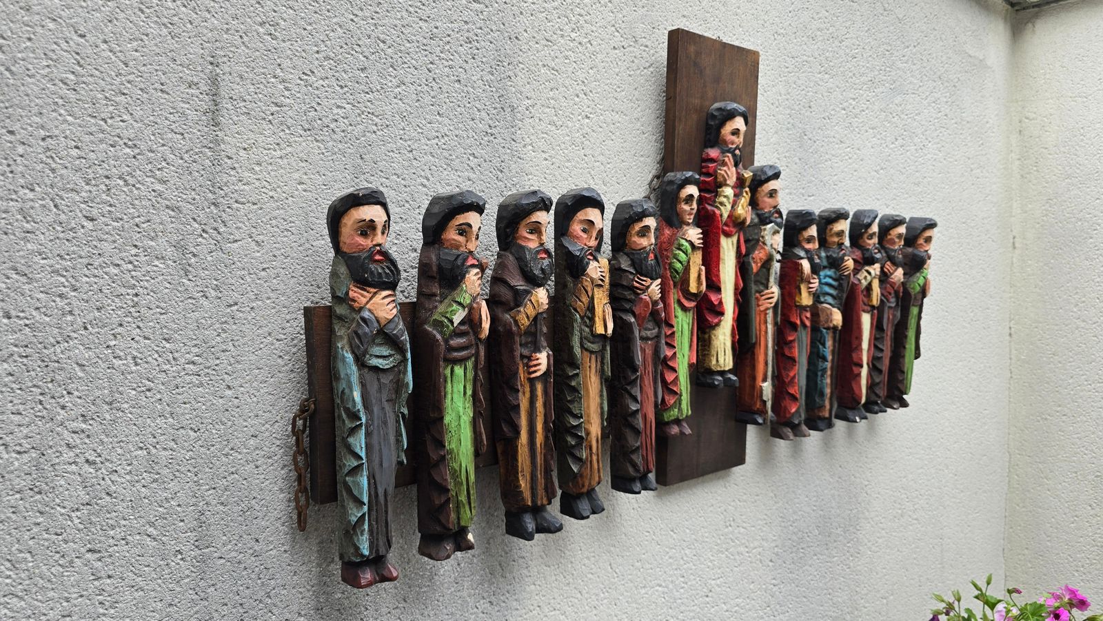 photo for sale Hand Carved Wooden Relief Last Supper