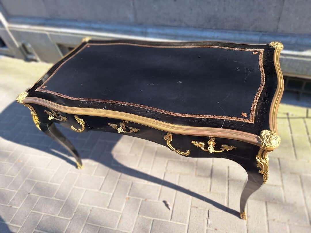 Gorgeous Louis XV Style, Ormolu Mounted, Bronze Dore, Bureau Plat, Writing Desk! photo for sale