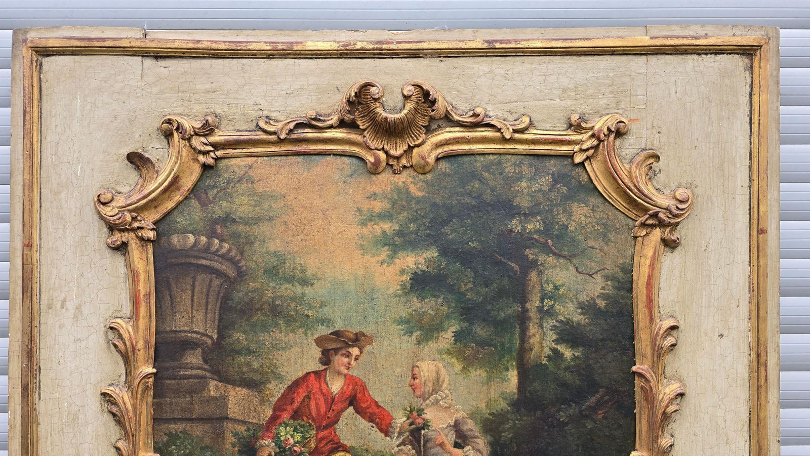 18th Century French Rococo Trumeau With Original Panel Painting photo buy