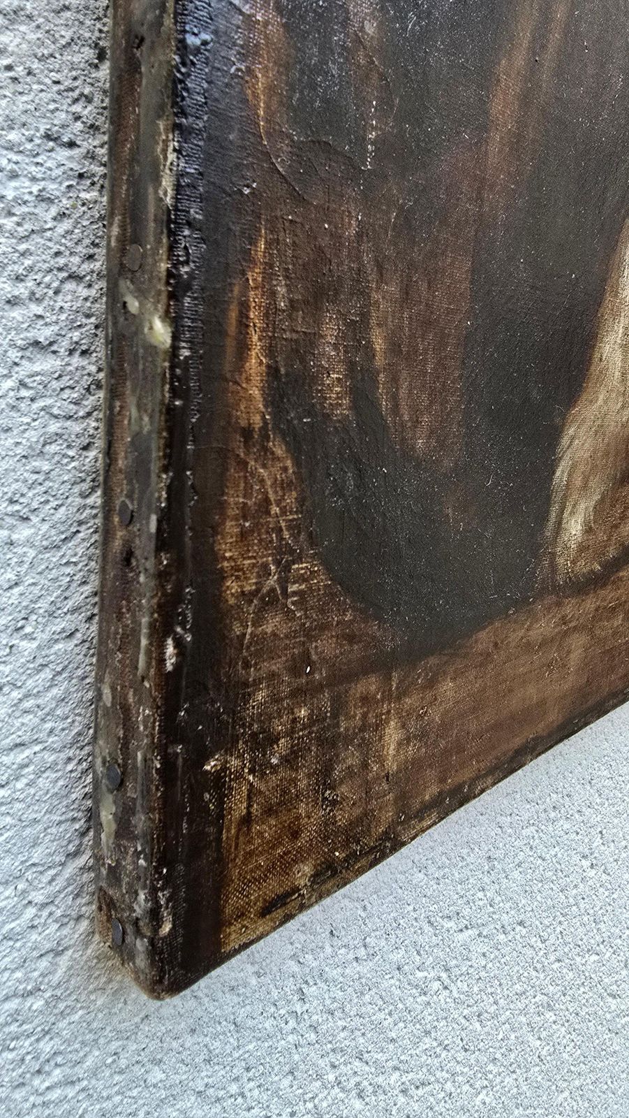 photo vintage 19th Century Oil Painting – Child With Cat