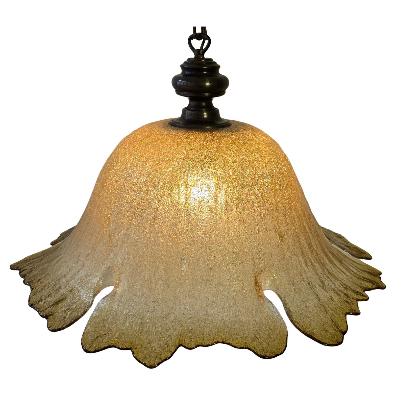 Large Exclusive Peill & Putzler Pendant Lamp – Mouth Blown Glass (1970s)