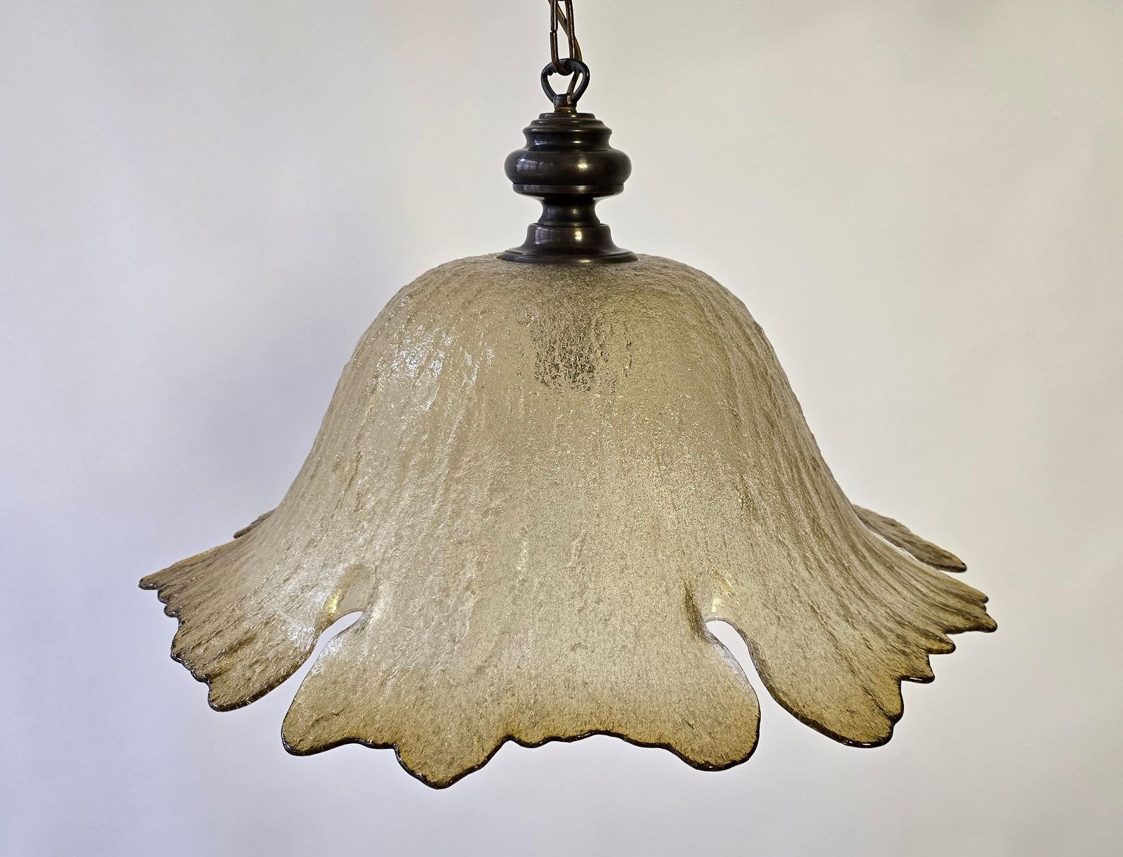 Large Exclusive Peill & Putzler Pendant Lamp – Mouth Blown Glass (1970s) photo furniture