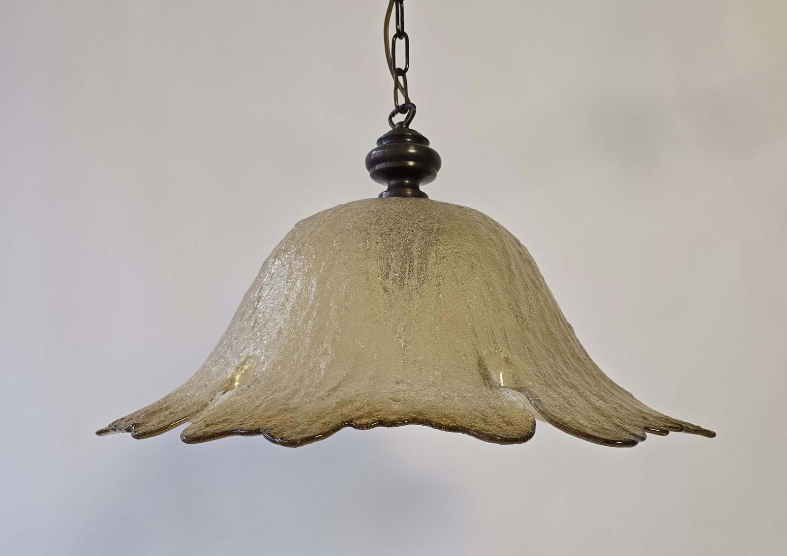 Large Exclusive Peill & Putzler Pendant Lamp – Mouth Blown Glass (1970s) photo Lighting