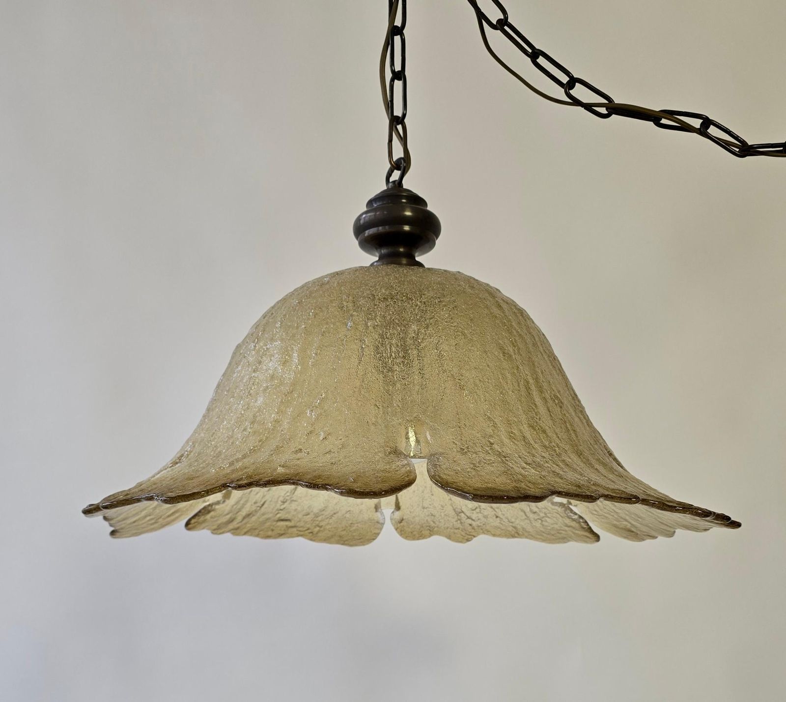 Large Exclusive Peill & Putzler Pendant Lamp – Mouth Blown Glass (1970s) photo 1501.0
