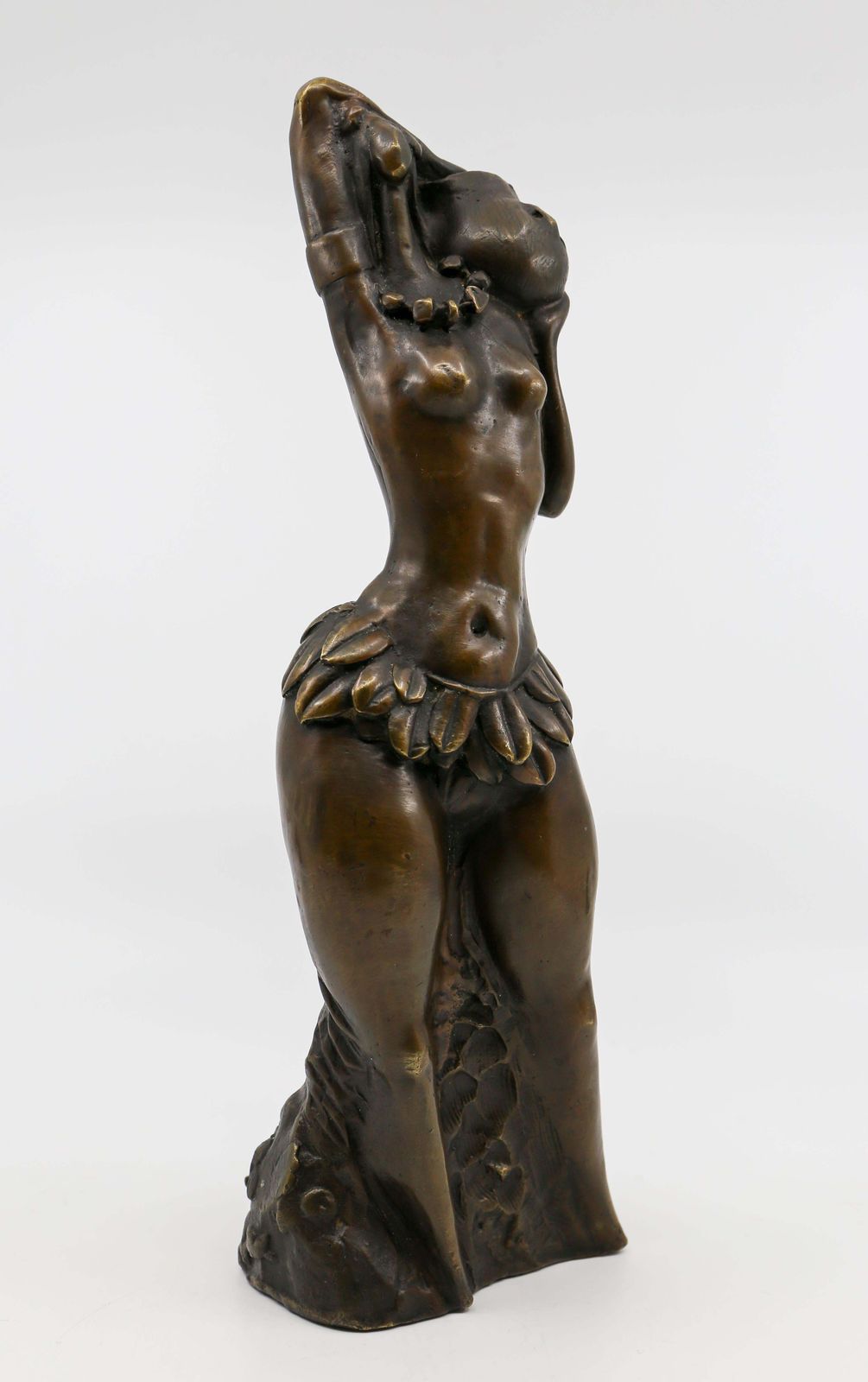 African Ethiopian Hamar Woman, Patinated And Polished Bronze Sculpture photo for sale