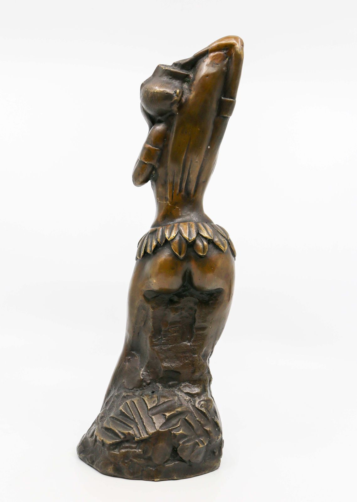 African Ethiopian Hamar Woman, Patinated And Polished Bronze Sculpture photo buy