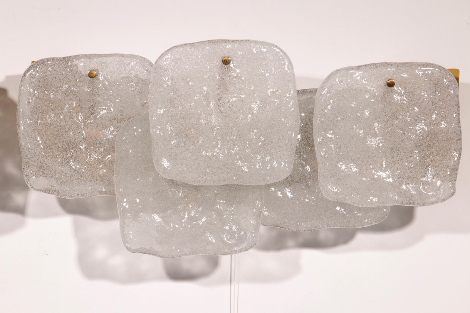 photo vinterior Elegant Midcentury Ice Glass Wall Sconces By J.T. Kalmar, Austria (1960s)